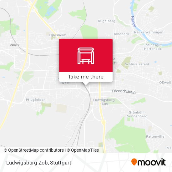 Ludwigsburg Zob map