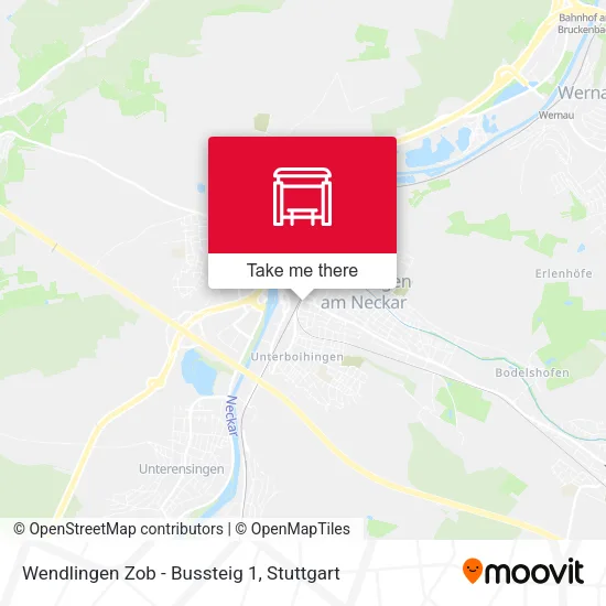 Карта Wendlingen Zob - Bussteig 1