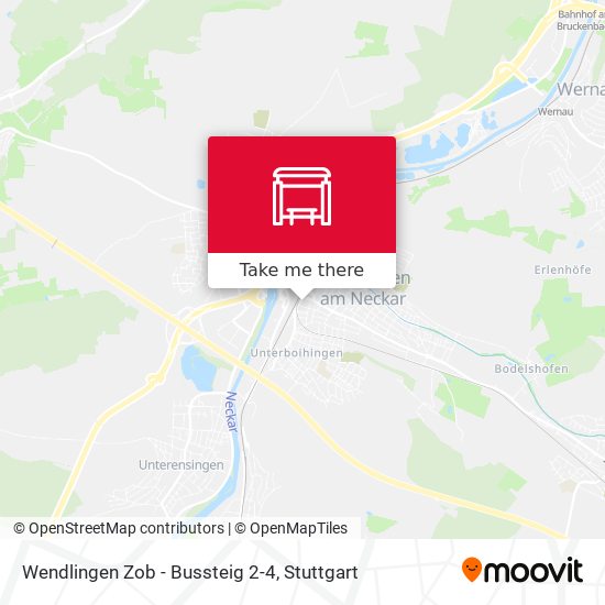 Wendlingen Zob - Bussteig 2-4 map