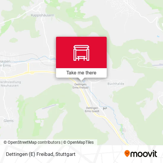 Карта Dettingen (E) Freibad