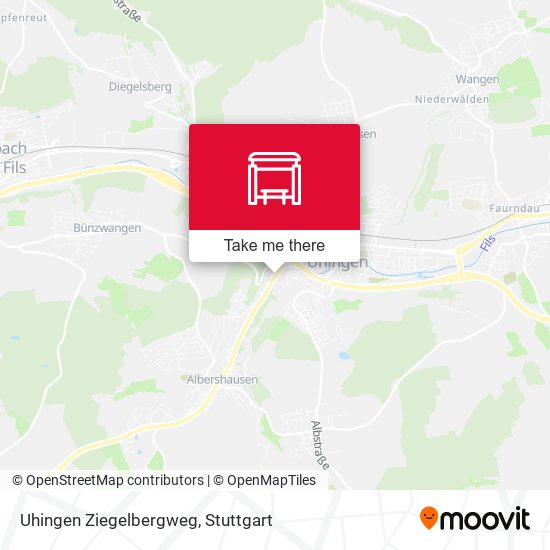 Карта Uhingen Ziegelbergweg