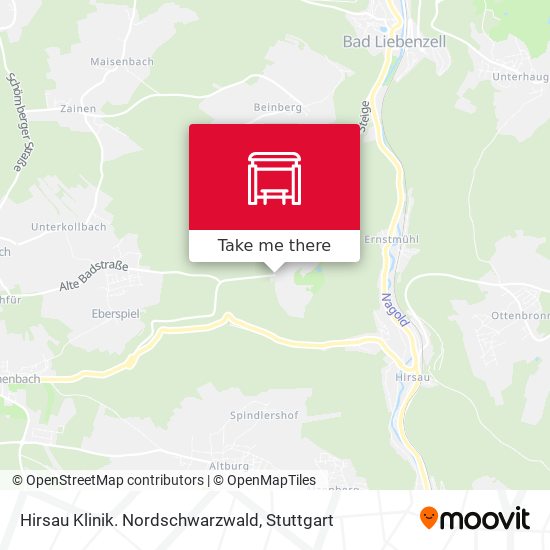Hirsau Klinik. Nordschwarzwald map