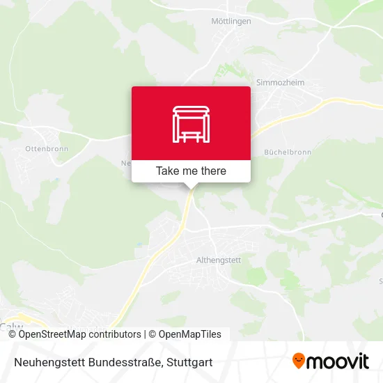 Карта Neuhengstett Bundesstraße