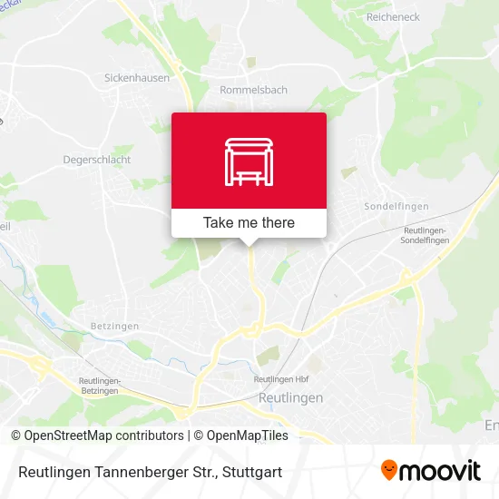 Карта Reutlingen Tannenberger Str.