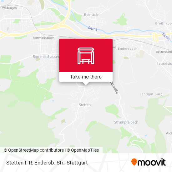 Stetten I. R. Endersb. Str. map