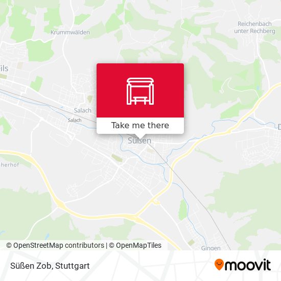 Карта Süßen Zob