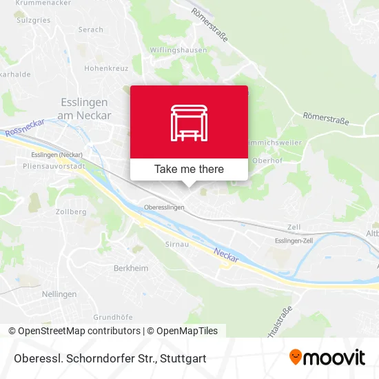 Карта Oberessl. Schorndorfer Str.