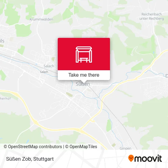 Карта Süßen Zob