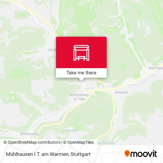 Карта Mühlhausen I.T. am Warmen