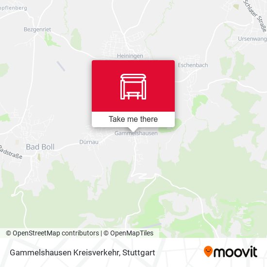 Gammelshausen Kreisverkehr map
