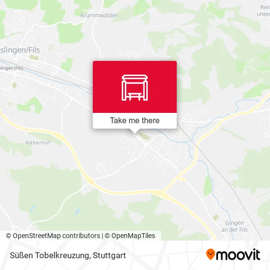 Карта Süßen Tobelkreuzung