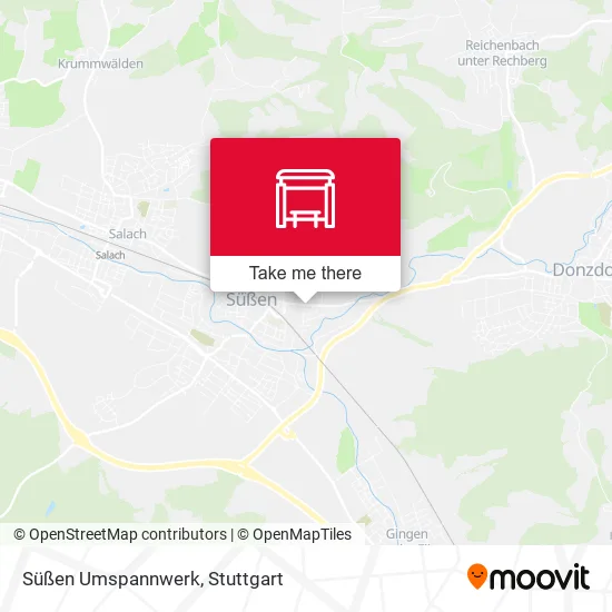Карта Süßen Umspannwerk