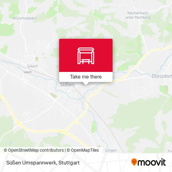 Карта Süßen Umspannwerk