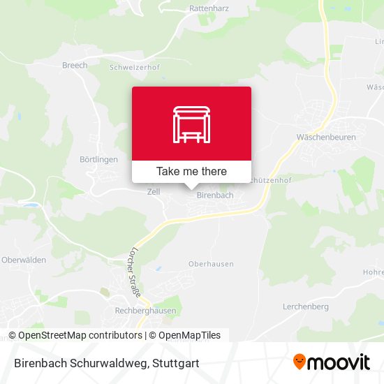 Birenbach Schurwaldweg map
