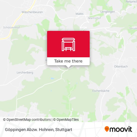 Göppingen Abzw. Hohrein map