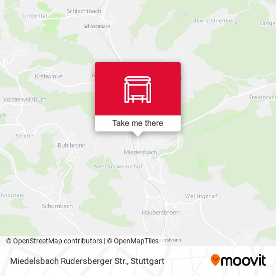 Карта Miedelsbach Rudersberger Str.