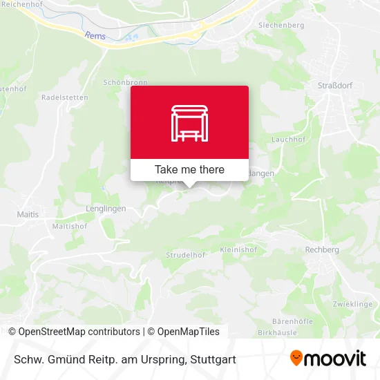 Карта Schw. Gmünd Reitp. am Urspring