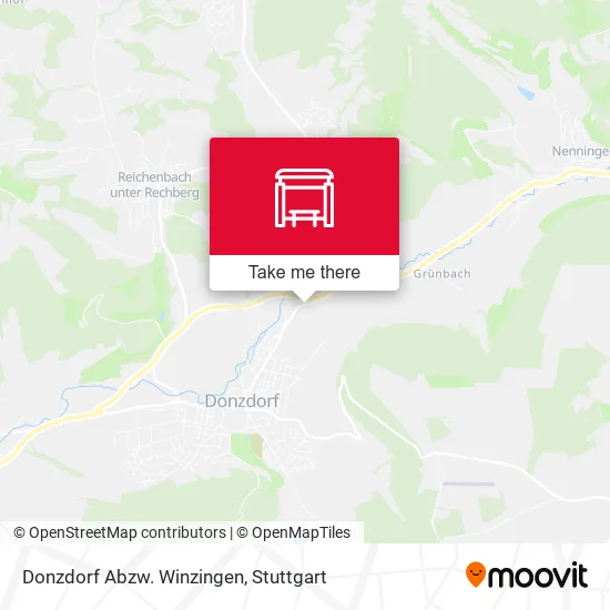 Карта Donzdorf Abzw. Winzingen