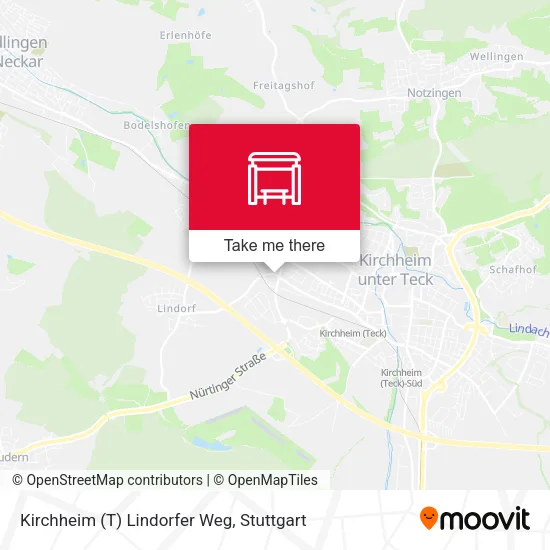 Карта Kirchheim (T) Lindorfer Weg