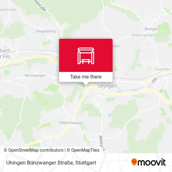 Карта Uhingen Bünzwanger Straße