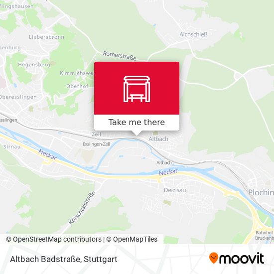 Altbach Badstraße map