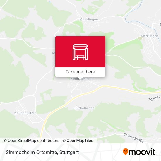 Карта Simmozheim Ortsmitte