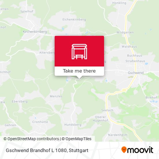 Gschwend Brandhof L 1080 map