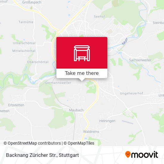 Карта Backnang Züricher Str.