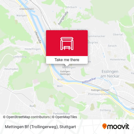 Mettingen Bf (Trollingerweg) map