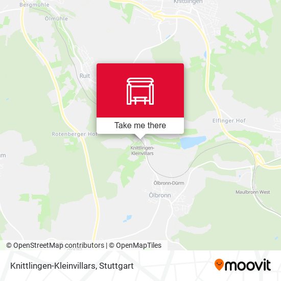 Knittlingen-Kleinvillars map