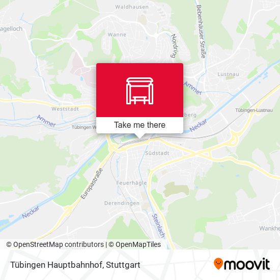 Tübingen Hauptbahnhof map