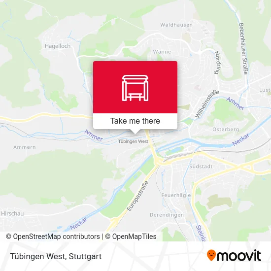 Карта Tübingen West