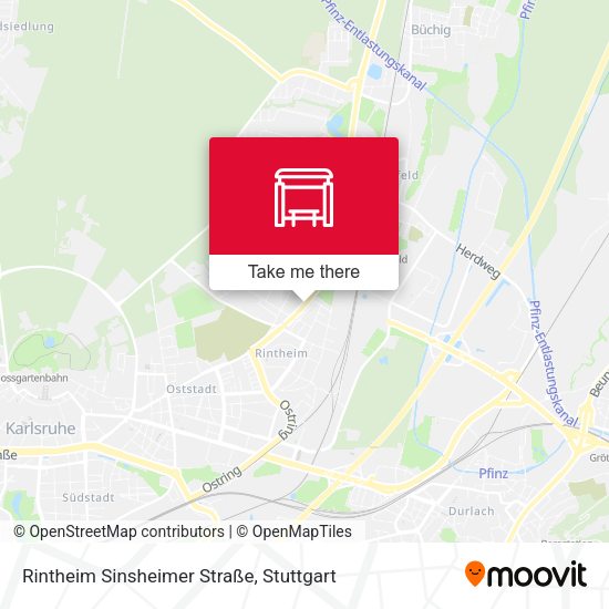 Карта Rintheim Sinsheimer Straße