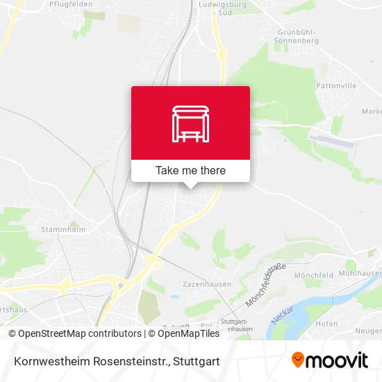 Карта Kornwestheim Rosensteinstr.