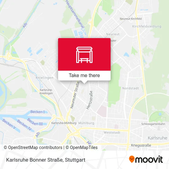 Karlsruhe Bonner Straße map
