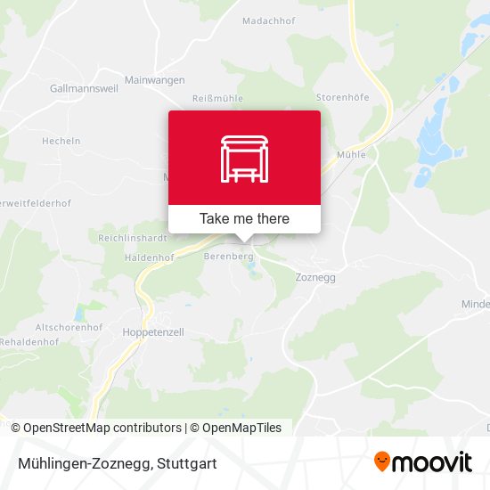 Карта Mühlingen-Zoznegg