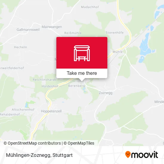 Карта Mühlingen-Zoznegg