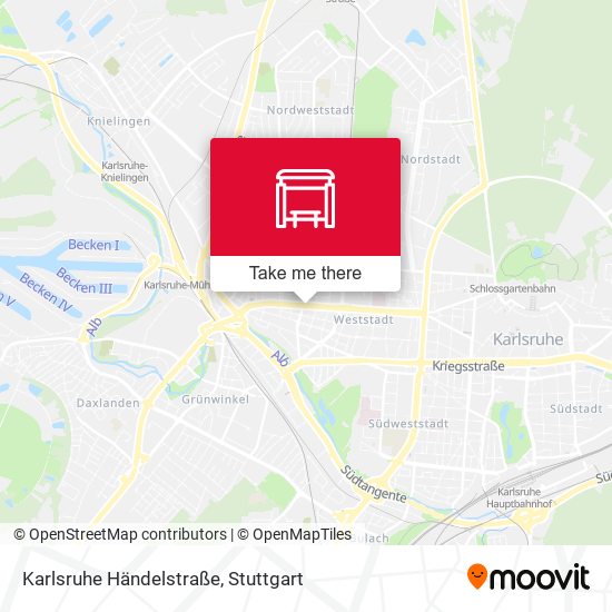Karlsruhe Händelstraße map