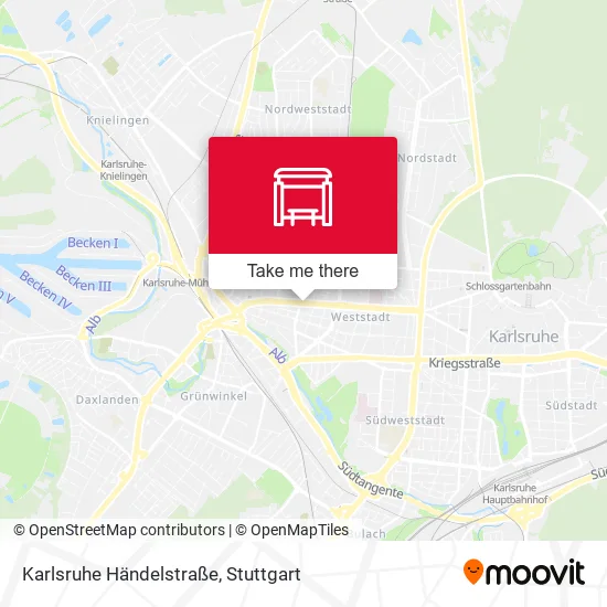 Карта Karlsruhe Händelstraße