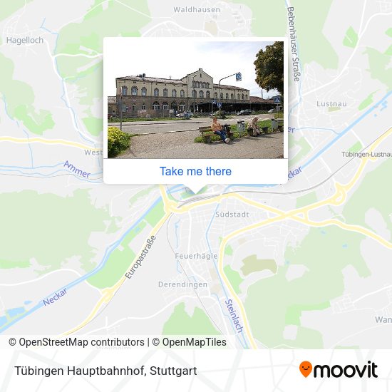 Tübingen Hauptbahnhof map