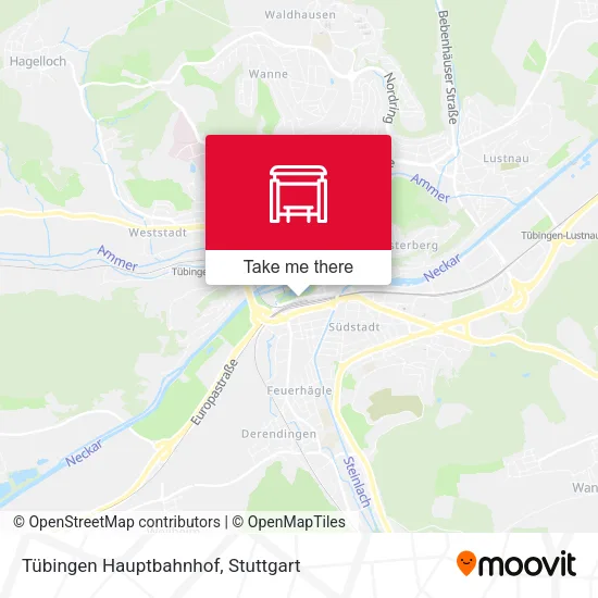 Карта Tübingen Hauptbahnhof