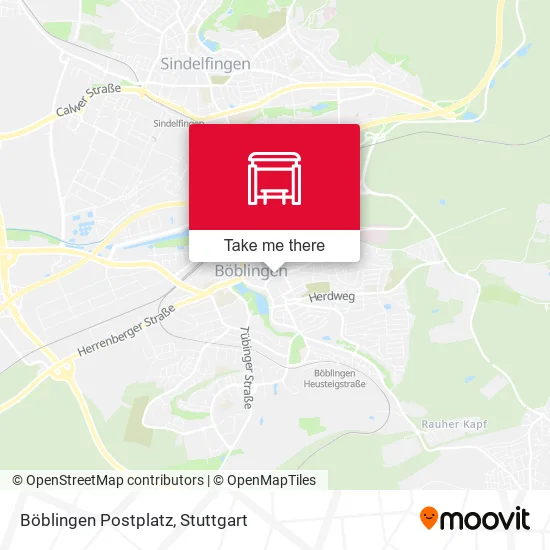 Карта Böblingen Postplatz