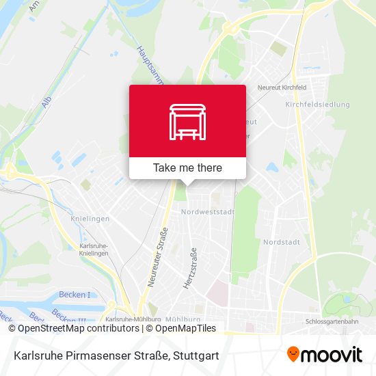 Karlsruhe Pirmasenser Straße map