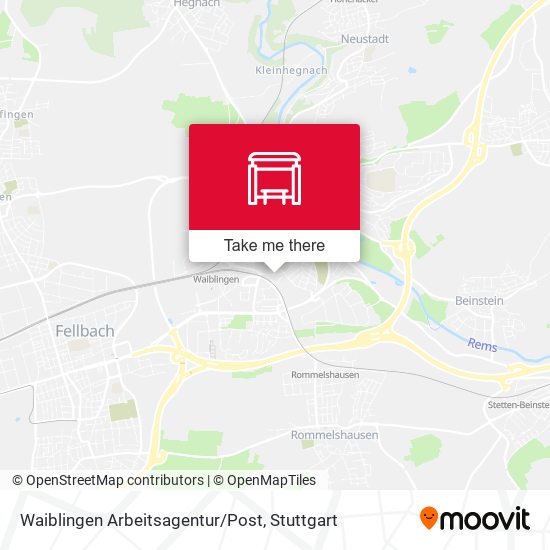 Карта Waiblingen Arbeitsagentur/Post