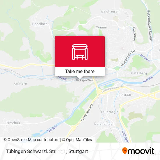 Карта Tübingen Schwärzl. Str. 111