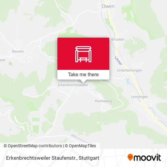 Карта Erkenbrechtsweiler Staufenstr.