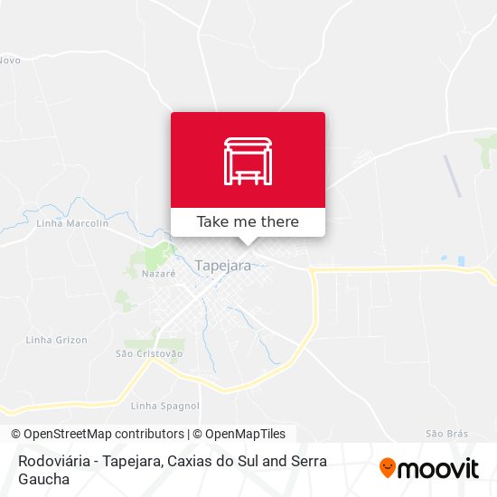 Rodoviária - Tapejara map
