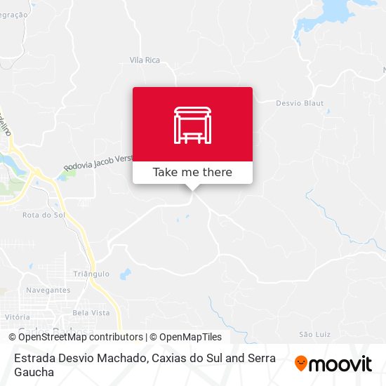 Estrada Desvio Machado map