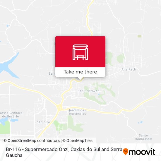 Br-116 - Supermercado Onzi map