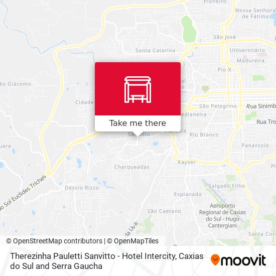 Therezinha Pauletti Sanvitto - Hotel Intercity map